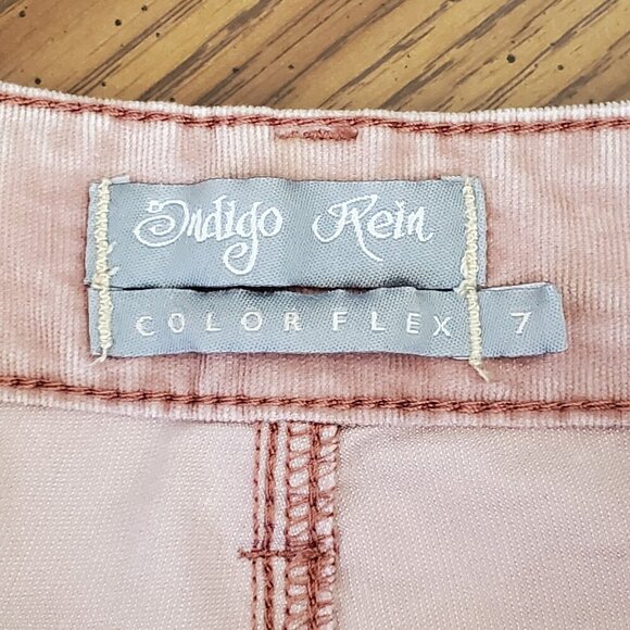 Indigo Rein Womens Color Flex Midrise Skinny Jeans Size 7 Pink Denim Blend - Picture 3 of 15